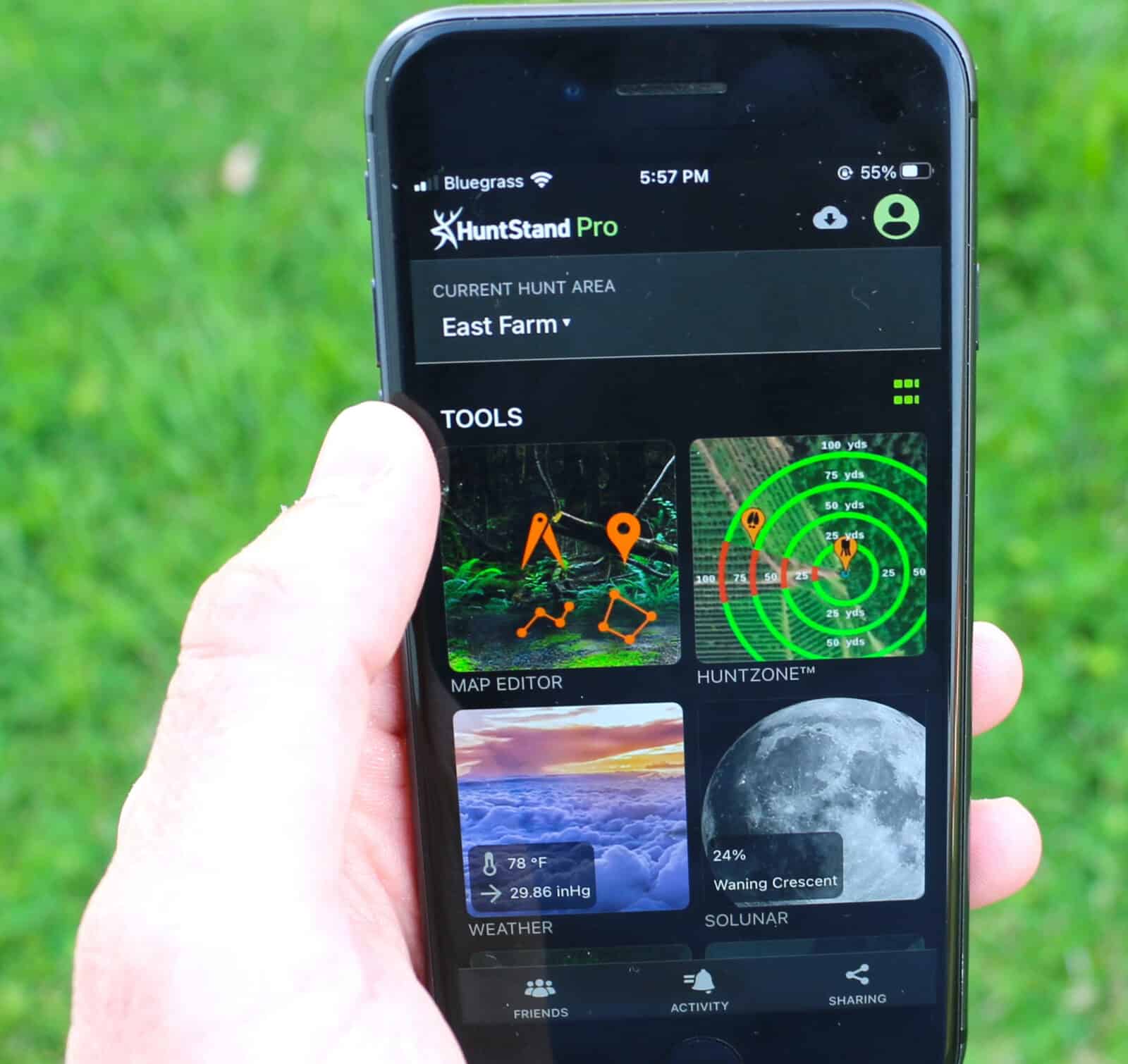 HuntStand app in hand