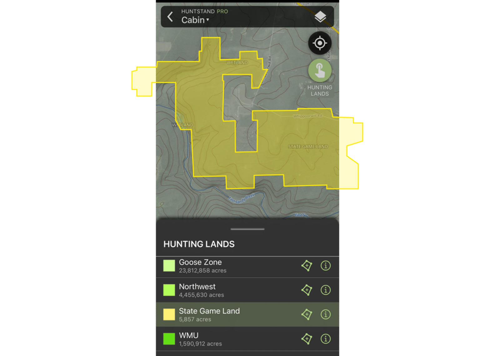 HuntStand Hunting Lands Layer