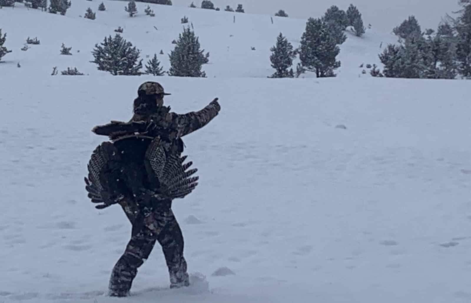Tribute Turkey Hunt Snow Shot