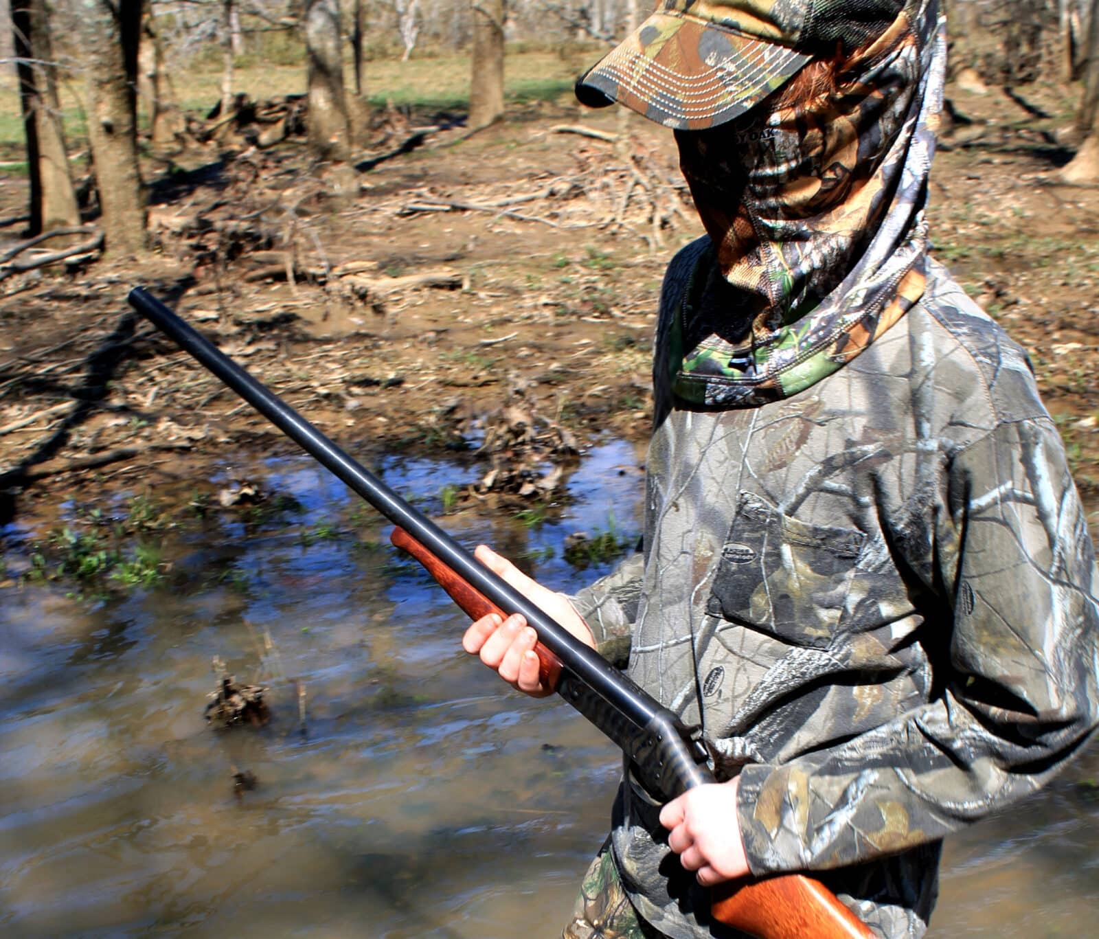 Turkey Hunting Along Swamp