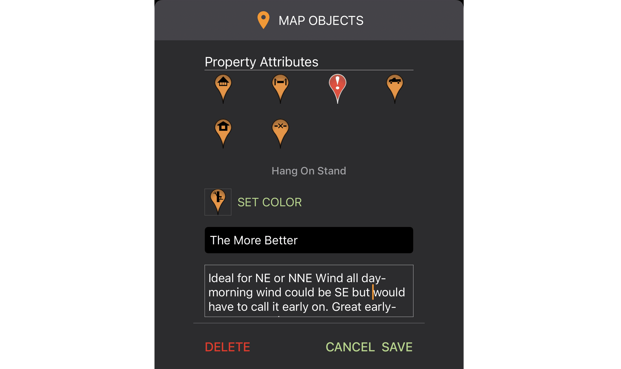 HuntStand App Notes