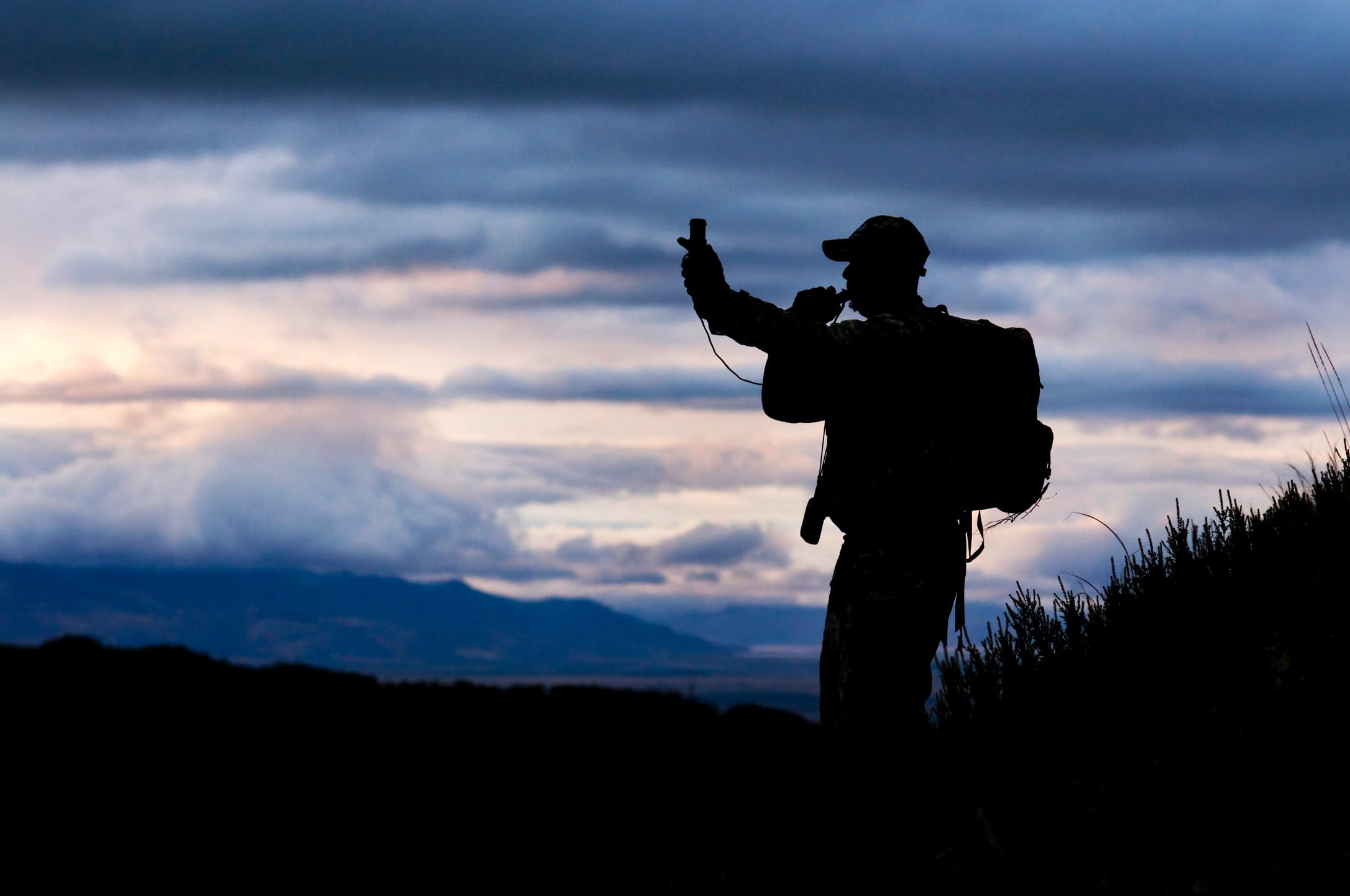 Bugling for elk at dawn