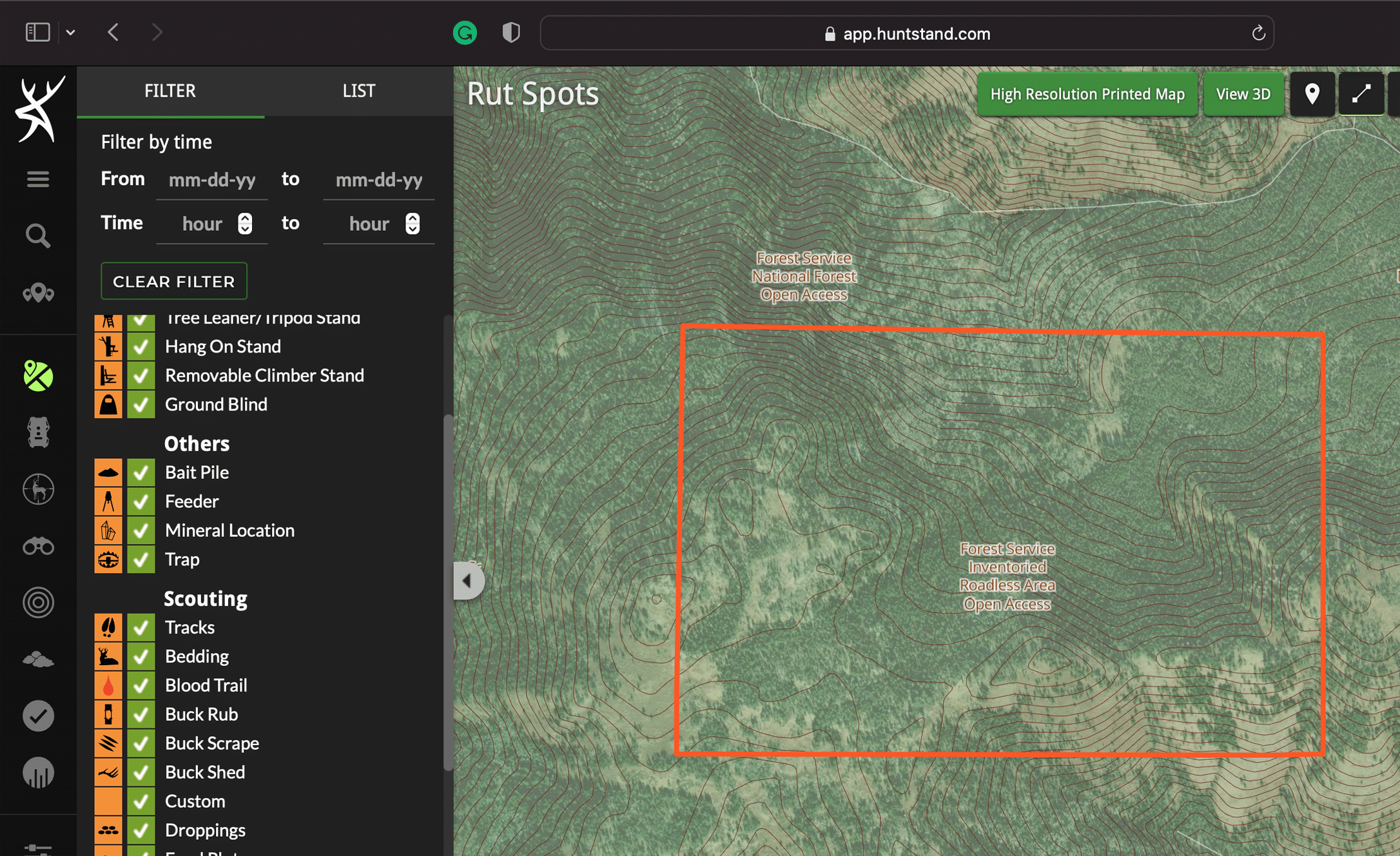 HuntStand Roadless Areas