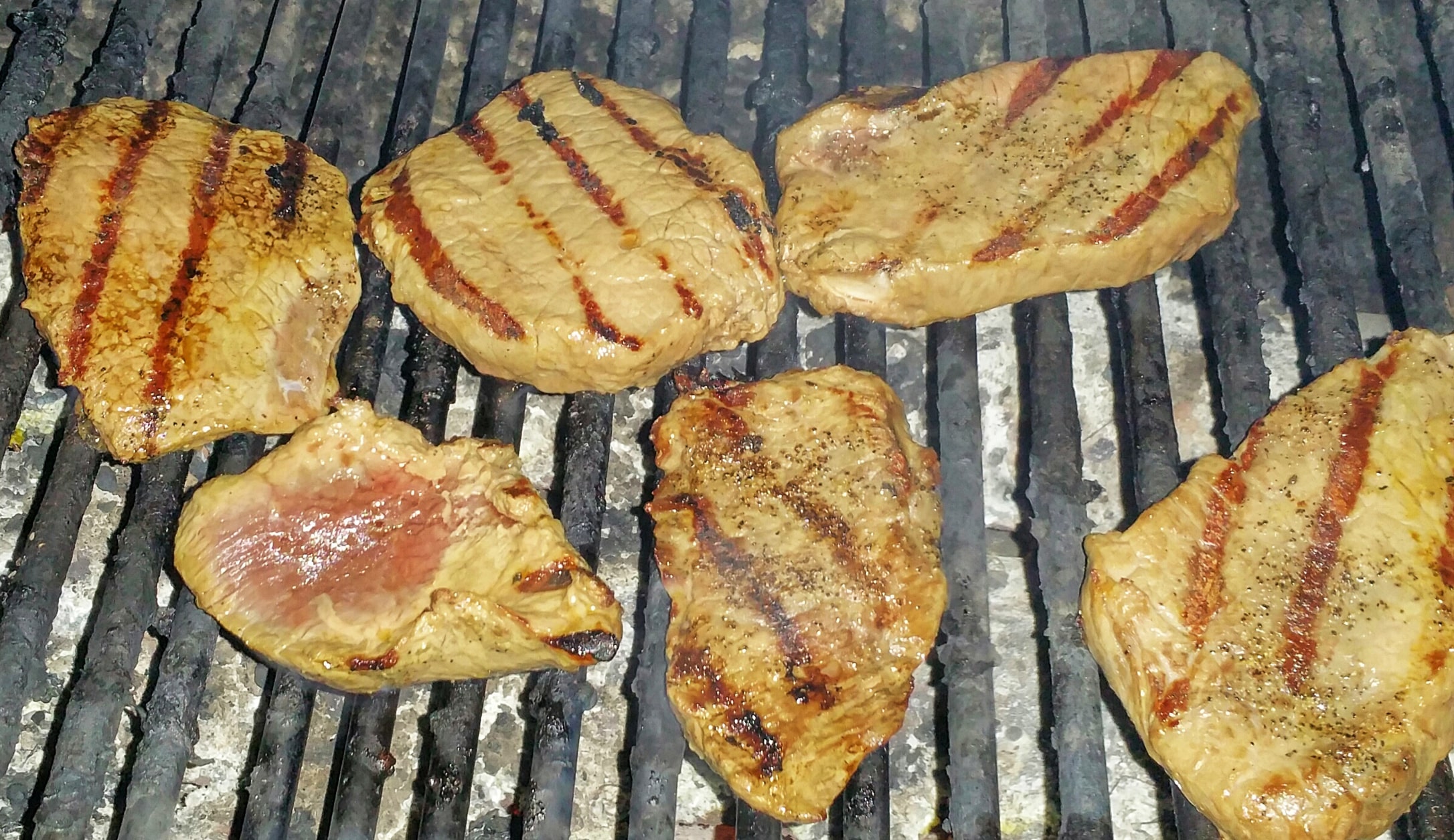 Elk backstraps on grill