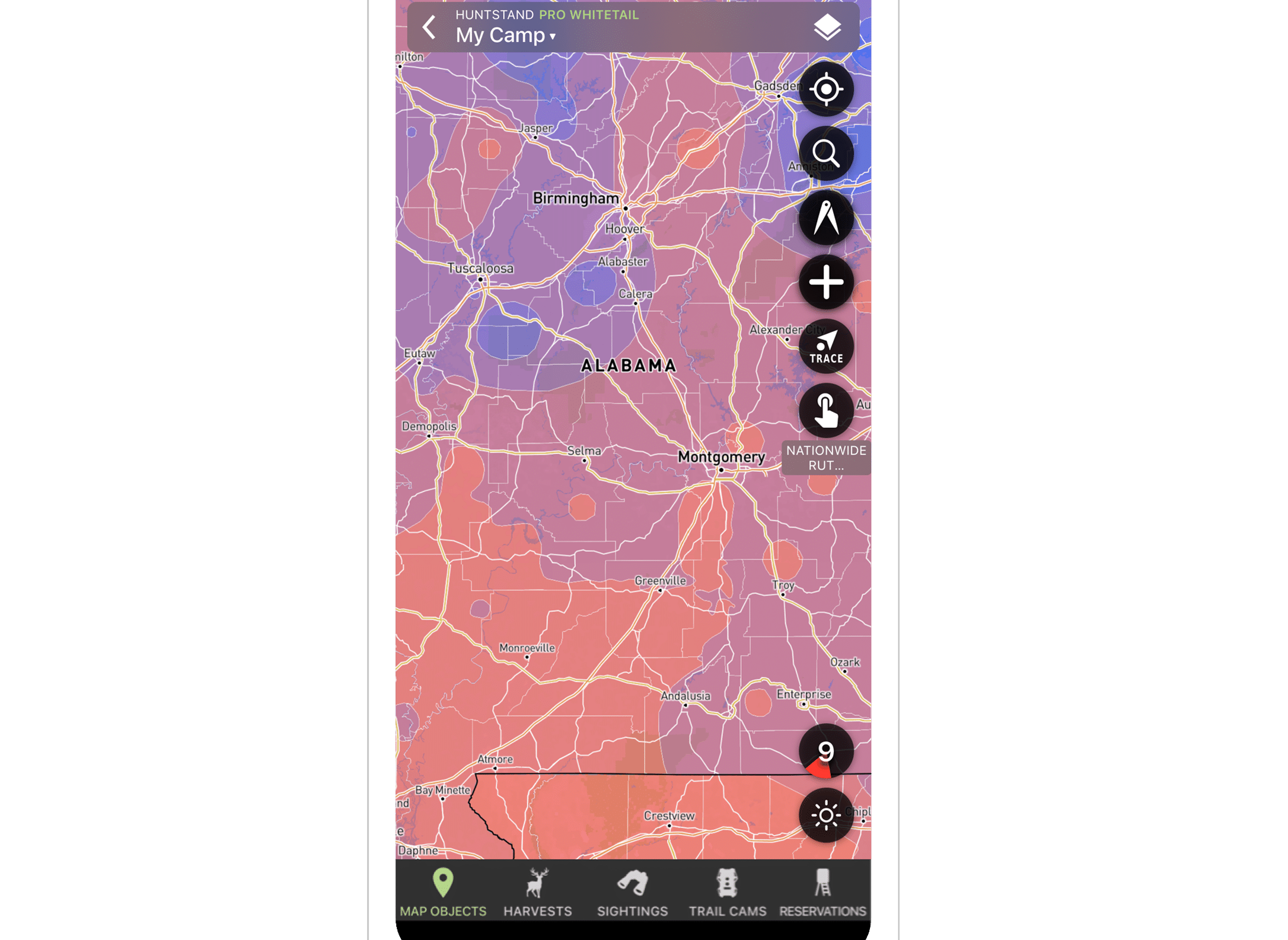 HS Rut Map Screen Local